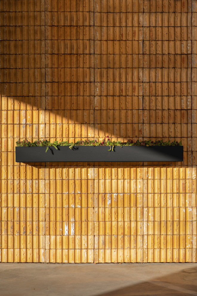 Veadek Geo Series Hanging Planter, Black, 32", 1 Pack