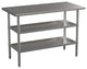 Stainless Steel 18 Gauge Work Table with 2 Undershelves - NSF Certified -...