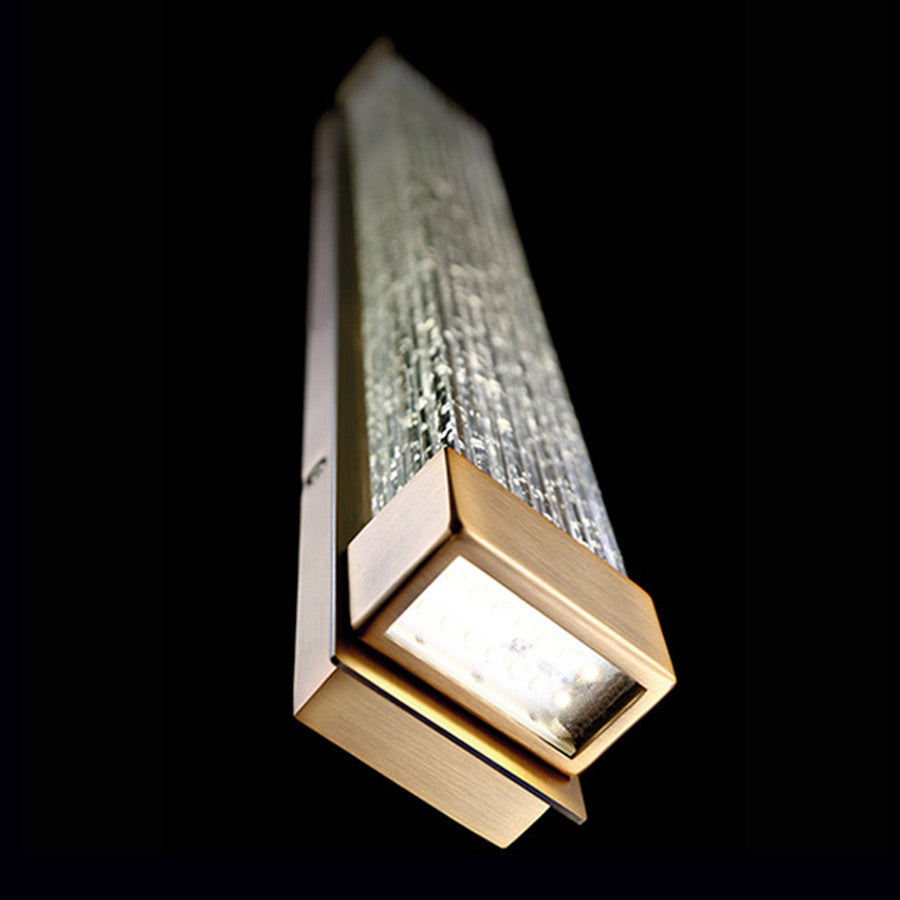 Tower 1 Light LED Wall Sconce in Aged Brass