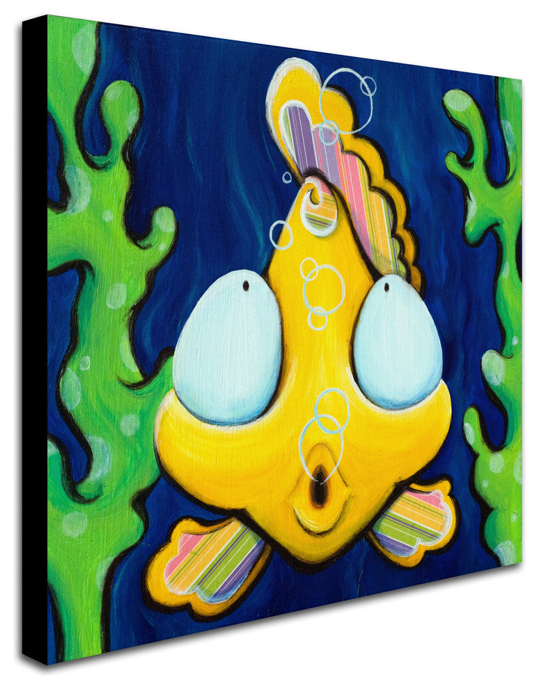 'Fish Bubbles' Canvas Art by Sylvia Masek