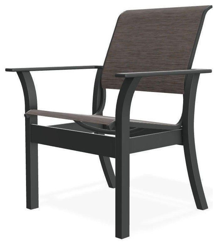 Leeward Sling Stackable Outdoor Dining Chair, James/Graphite