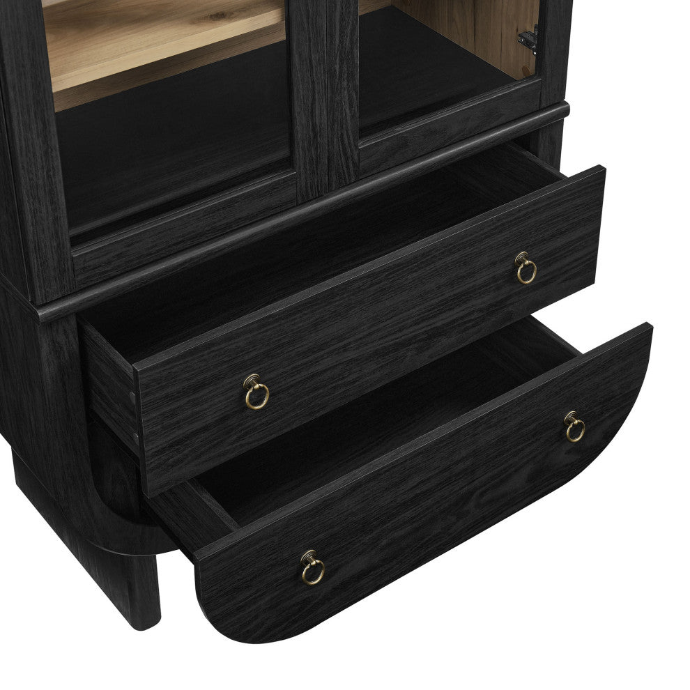 Nyx Arched Display Cabinet, Black