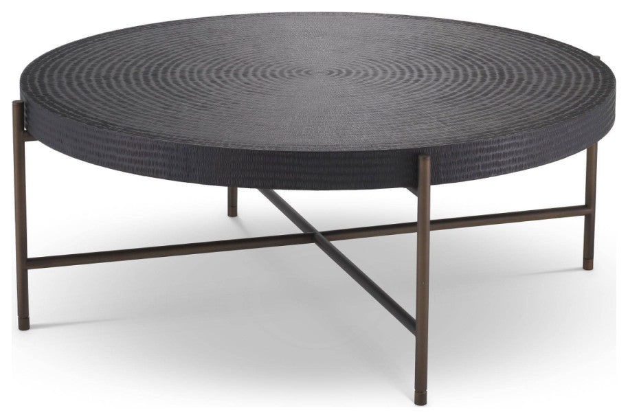 Round Gunmetal Coffee Table | Eichholtz Nikos