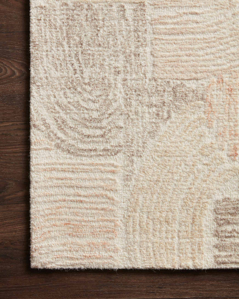Milo MLO-02 Peach/Pebble 9'3"x13' Area Rug