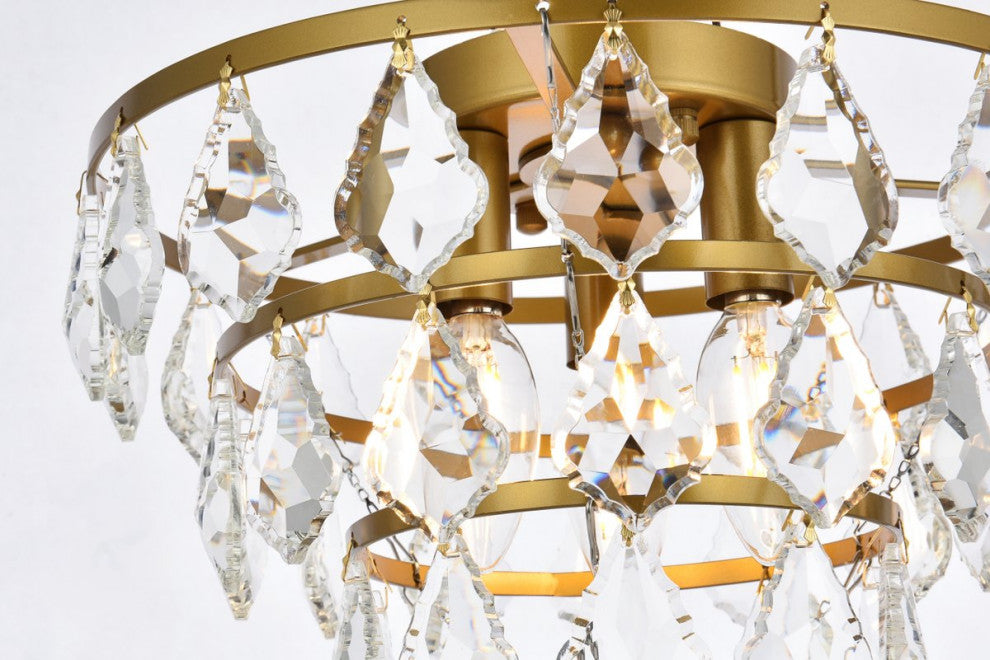 Evan 12" Flush Mount, Brass
