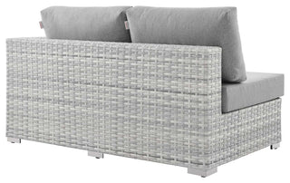 Convene Outdoor Patio Left-Arm Loveseat Light Gray Gray
