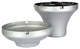Close to Ceiling Kit, Silver, Wet Rated