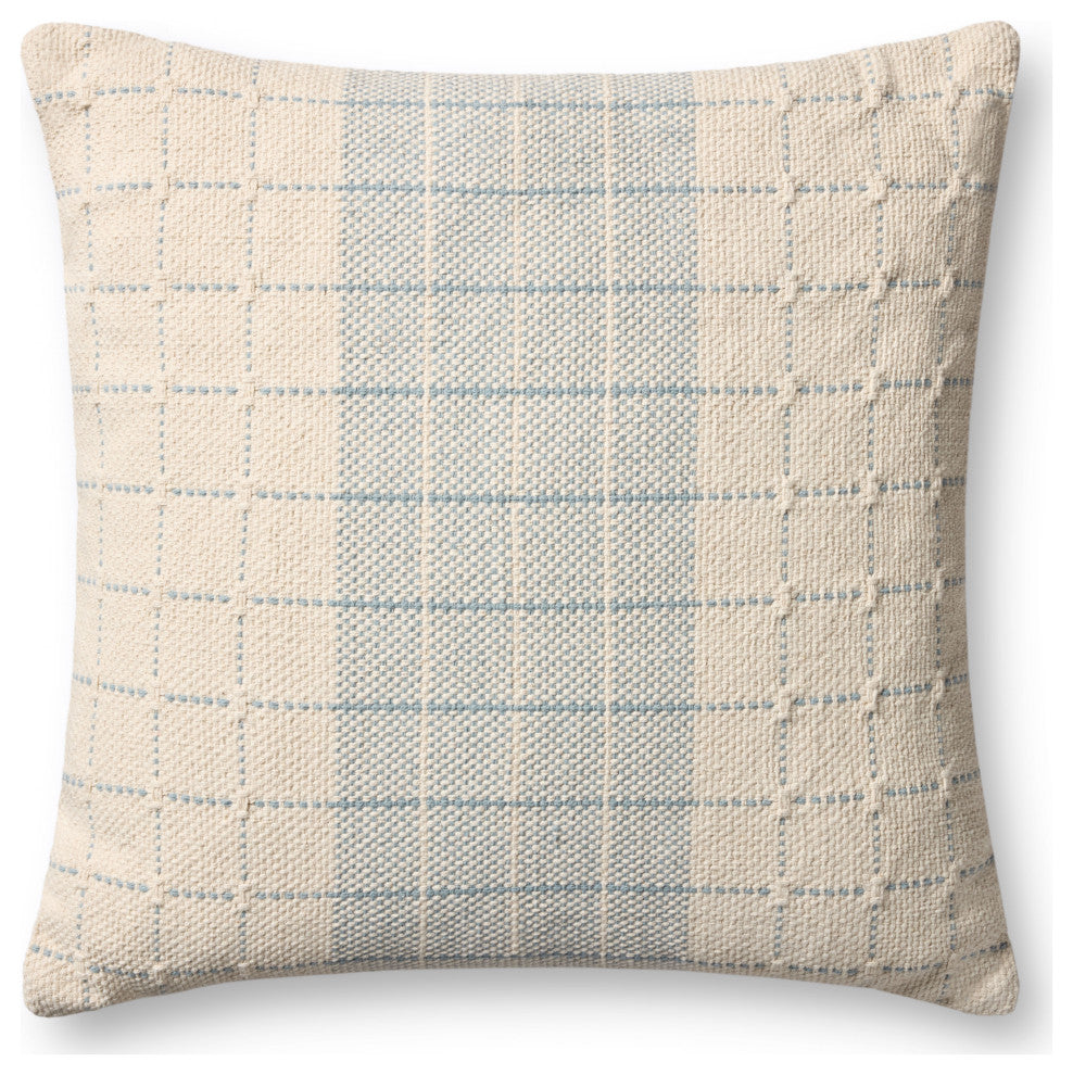 Loloi PLL0193 Blue / Natural 22'' x 22'' Cover WithDown