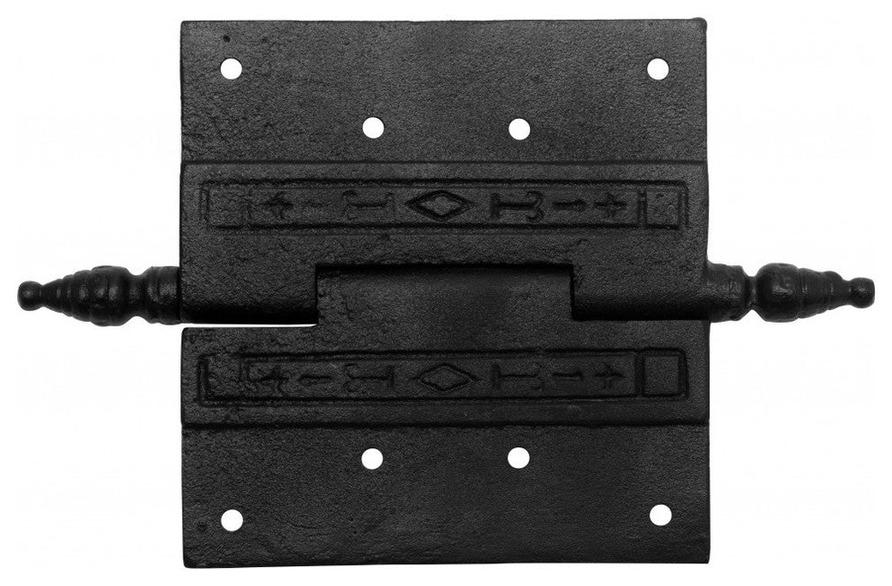 Wrought Iron Butt Hinge Black Victorian Steeple Tip Pack of 6