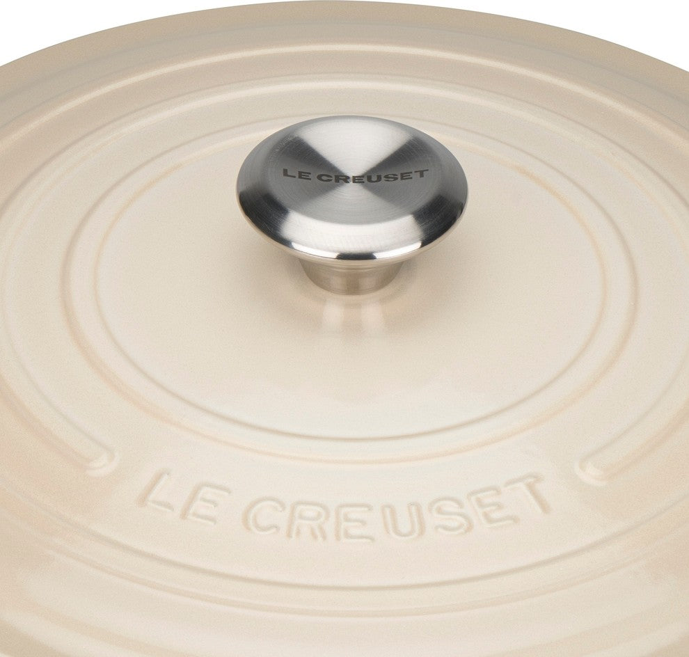 Le Creuset Signature Cast Iron Round Casserole, 18 cm, Almond