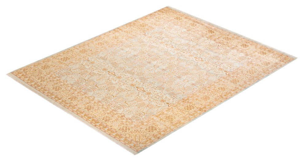 Mong One-of-a-Kind Hand-Knotted Area Rug Light Blue, 8'1"x10'0"
