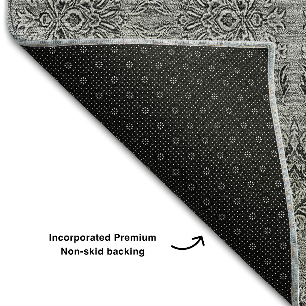 Premium Machine Washable Mayfield AMF702 Gray 8' x 10' Rug