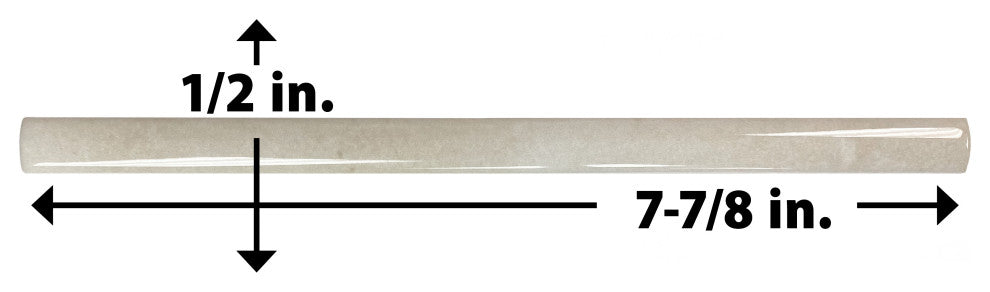 Coco Demi-Bullnose Glossy Canvas Beige Ceramic Wall Trim