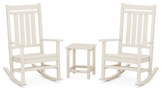 Estate 3-Piece Rocking Chair Set, Long Island 18" Side Table, Sand