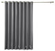 Ribbon Bordered Cotton Curtains, Blackout Lining, Grey, 100"x96"