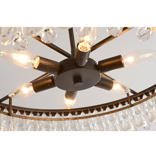 Catherine Antique Black Finish Crystal 6-light Chandelier