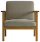 Gray Linen Lounge Armchair, Andrew Martin Cecil