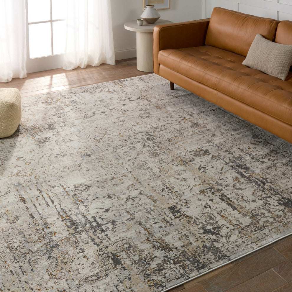 Jaipur Living Belvoir Abstract Light Gray/ Cream Area Rug 7'10"X10'