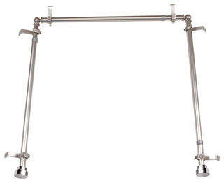 Cap Multi Angle Ceiling Rod 48-84", Satin Nickel, Three Sided