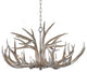 Antler Chandelier, Ambered Silver Leaf