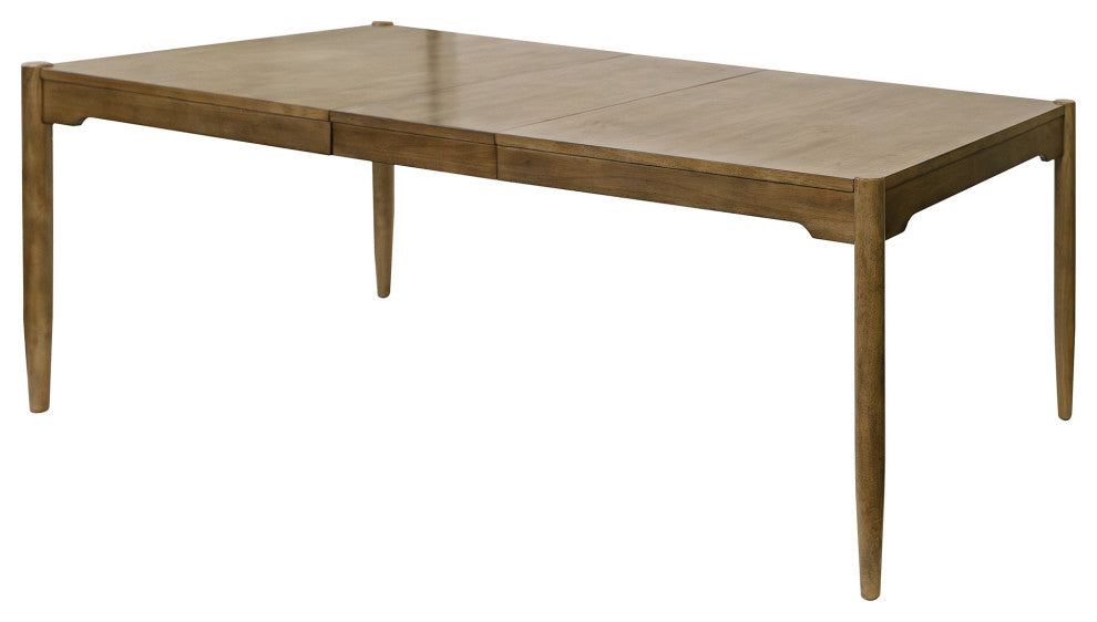 Modern Wood Rectangular Kitchen Dining Table, Brown