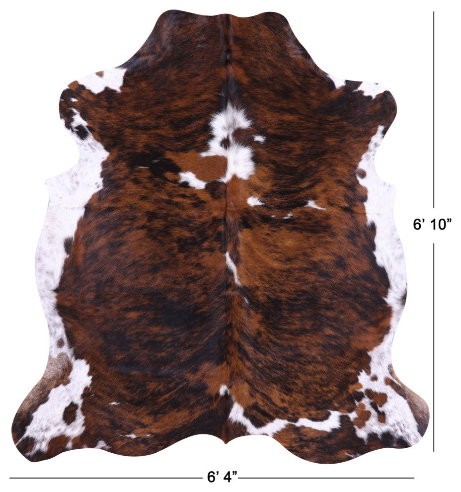 Brindle Natural Cowhide Rug 6' 10" X 6' 4" C2287