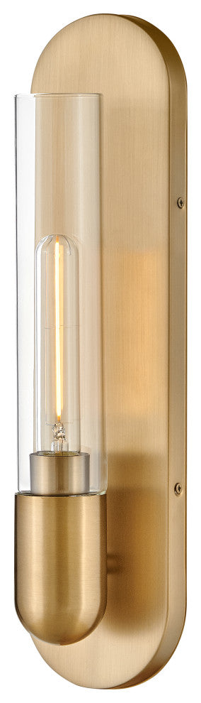 Lark Tully Medium Single Light Sconce, Lacquered Brass