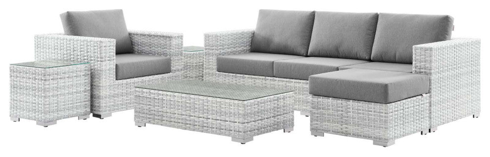 Convene 6-Piece Outdoor Patio Set - Light Gray Gray