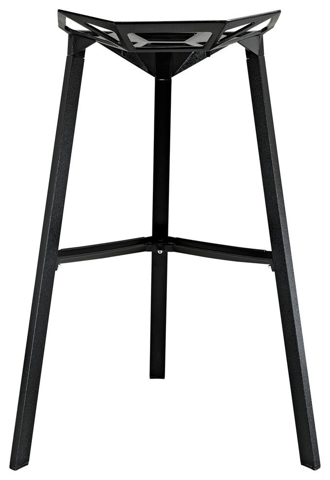 Modern Contemporary Living Room Stacking Bar Stool Black