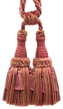 Wine, Camel Gold, Crimson / Double Tassel Tieback / 6" Tassel,30" Spread / Color