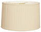 Shallow Drum Side Pleat Basic Lampshade, Beige