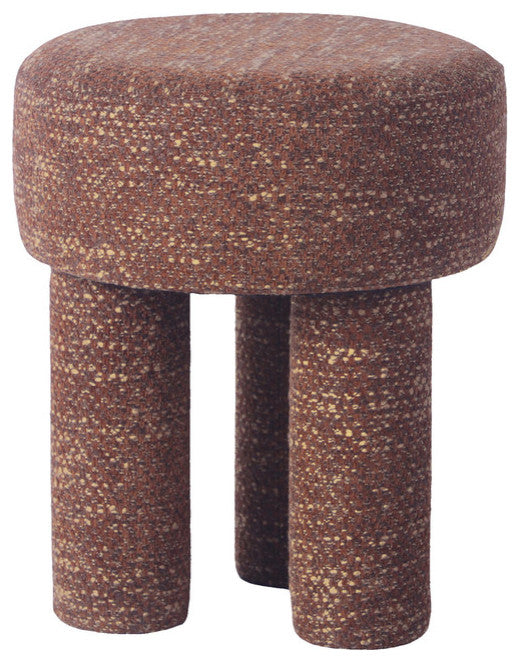 Claire Knubby Stool, Brown
