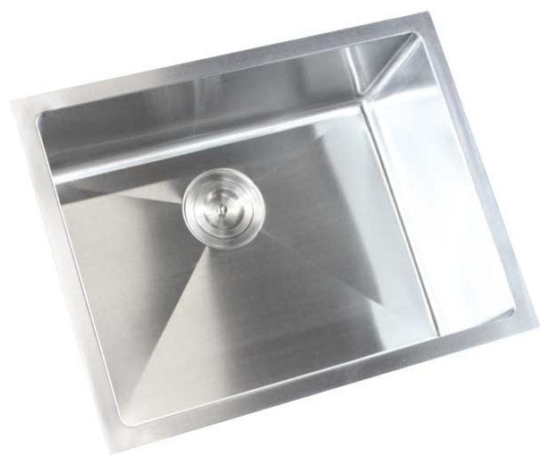 Stainless Steel Undermount Single Bowl Bar Sink, Brushed Satin Finish, 23"