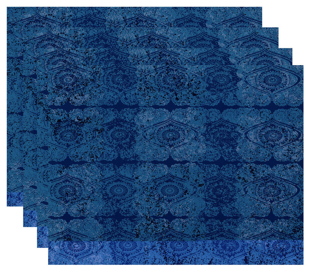Patina Geometric Print Placemat, Set of 4, Blue