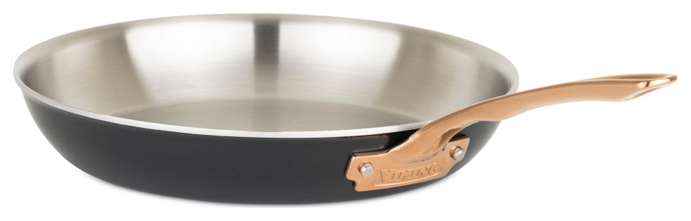 3-Ply 11-Piece Cookware Set, Black With Copper PVD Handle