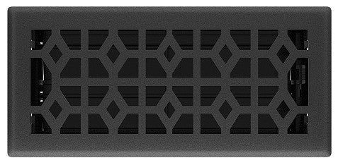 Templar Floor Register, Black Iron, 4 X 10