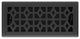 Templar Floor Register, Black Iron, 4 X 10