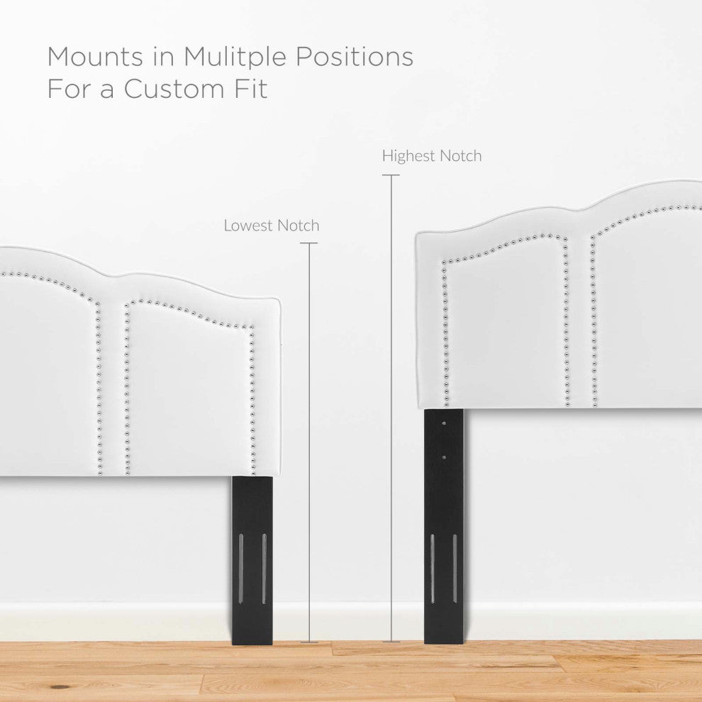 Headboard, King Size, Velvet, White, Modern Contemporary, Bedroom Master Suite