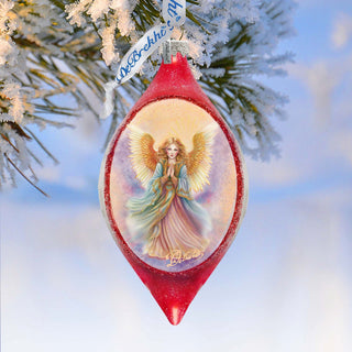 Angel Drop Glass Ornament Nativity Holiday Decor