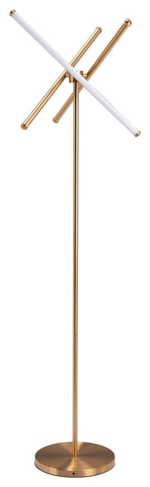 Floor Lamp Light, Steel Metal, Silicon, Brass, Gold, White, Lounge Cafe Lobby