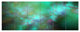 Blue Fractal Sky with Blur Stars, Abstract Canvas Art Print, 70"x28", 6 Panels