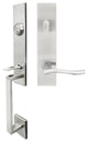 Waterfall Lever, Tubular Entry Handleset, RHR, Satin Stainless Steel
