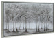 Solitary Field Tree Textured Metallic Hand Painted Wall Art by Martin Edwards