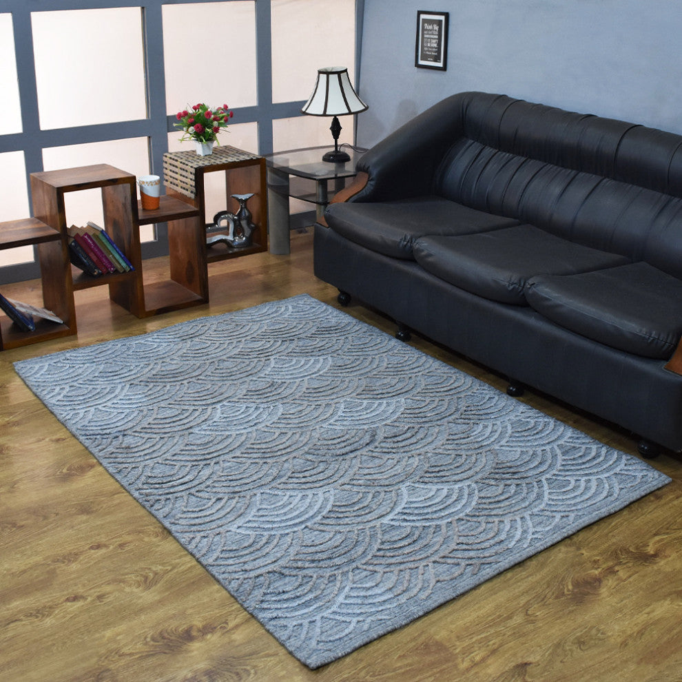 HAND WOVEN FLAT WEAVE KILIM POLYESTER AREA RUGS -Rectangle,Silver,Geometric, [Rectangle] 9'x12'