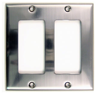 Double Rocker Switch Plate, Satin Nickel