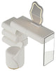 Modern Vanity Set PU Leather Dressing Table With Stool/LED Mirror, Off-White