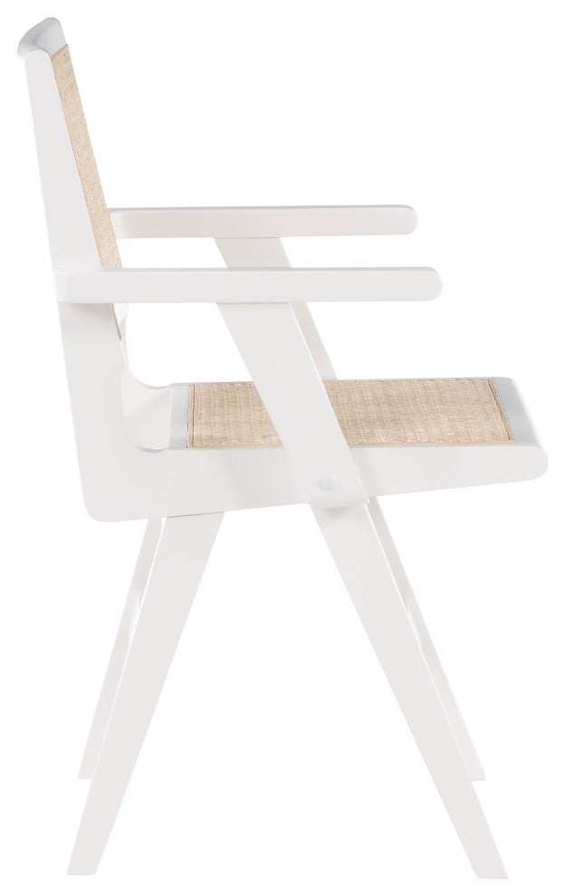 Preston Dining Chair, Set of 2, White, Arm Chair