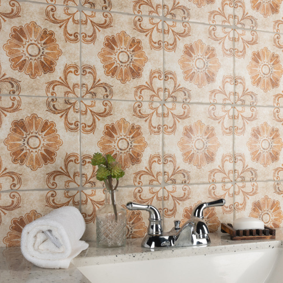 Costa Arena Decor Fleur Ceramic Floor and Wall Tile