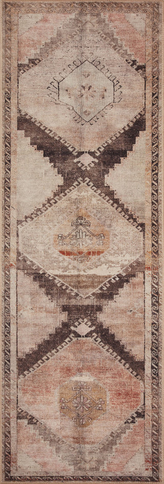 Loloi II Printed Wynter WYN-08 Graphite, Blush Area Rug, 2'6"x7'6"