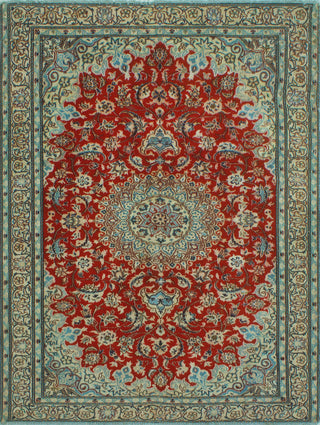 Fine Vintage Distressed Aristocr Red/Beige Rug, 5'1 x 6'5
